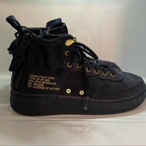 Nike SF AF1 Mid GS AJ0424-400 Basketball Navy Blue Sneakers Shoes YOUTH BOYS 4